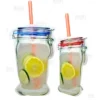 Promo ⭐ BarMan Zipper Cocktail Bags - Mason Jar Design - 32oz Or 17oz ????