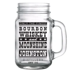 Hot Sale ???? BarMan CUSTOMIZABLE - 16oz Mason Jar With Handle - Bourbon, Whisky And Moonshine ✨