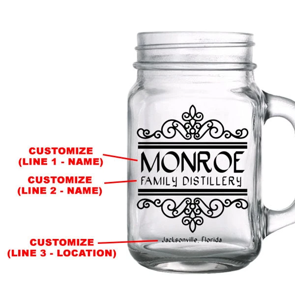 Flash Sale ???? BarMan CUSTOMIZABLE - 16oz Mason Jar With Handle - Calligraphy ???? 2 Flash Sale ???? BarMan CUSTOMIZABLE - 16oz Mason Jar With Handle - Calligraphy ???? - Image 2