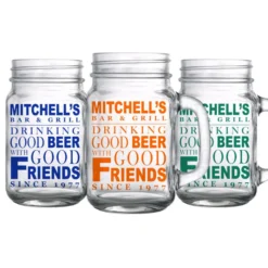 Best Pirce ???? BarMan CUSTOMIZABLE - 16oz Mason Jar With Handle - Good Beer, Good Friends ???? -BarMan - shop mason jars 16oz friends web 5 700x700