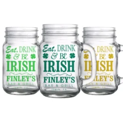 Flash Sale ???? BarMan CUSTOMIZABLE - 16oz Mason Jar With Handle - Irish ???? -BarMan - shop mason jars 16oz irish web 5 700x700