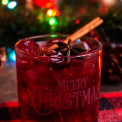 Coupon ???? BarMan BARCONIC® ???? CHRISTMAS COLLECTION GLASSWARE - MERRY ???? CHRISTMAS - 10 OUNCE ???? -BarMan - shop merry christmas glass scene2 700x700