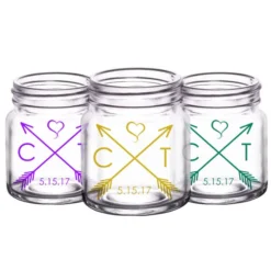 Promo ???? BarMan CUSTOMIZABLE - 2oz Clear Mini Mason Jar Shot Glass - Arrow ✨ -BarMan - shop mini mason jar arrows web5 700x700
