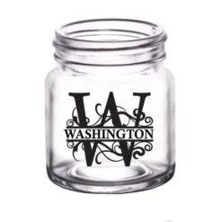 Coupon ???? BarMan CUSTOMIZABLE - 2oz Clear Mini Mason Jar Shot Glass - Monogram ????