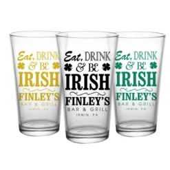 Discount ???? BarMan CUSTOMIZABLE - 16oz Pint / Mixing Glass - Eat, Drink And Be Irish ???? -BarMan - shop pint glass irish web 5 700x700