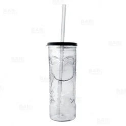 Budget ???? BarMan BarConic® Drinkware - Plastic Tiki Cup W/ Lid And Straw - 24 Ounce Clear ⌛ -BarMan - shop plastic tiki cup 24oz bpc 800a 700x700