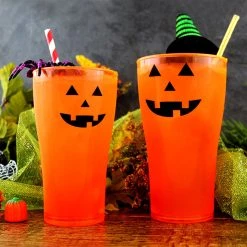 Brand new ???? BarMan Classic Jack O'Lantern Polycarbonate Cup - Neon Orange - 2 Sizes Available ⭐ -BarMan - shop pumpkin cups jack bpc 5 700x700