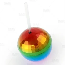 Brand new ⭐ BarMan Rainbow Disco Ball Novelty Cup - Plastic With Straw And Lid - 12 Ounce ???? -BarMan - shop rainbow disco ball novelty cup bpc 1 700x700