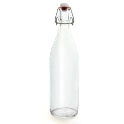 Deals ???? BarMan Round Glass Bottle W/ Swing Top - Available In 1 Liter Or 17 Ounce ???? -BarMan - shop round clear bottle swing top 1l 1 700x700
