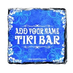 Best Sale ???? BarMan CUSTOMIZABLE Rock Slate Coasters - Tiki Themed ???? -BarMan - shop slate coaster tiki web blue 700x700