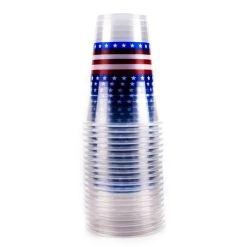 Cheap ✔️ BarMan Soft Plastic Cups - Flag 20 Ct. - 16 Ounce ✔️ -BarMan - shop soft plastic cup flag clean2 700x700