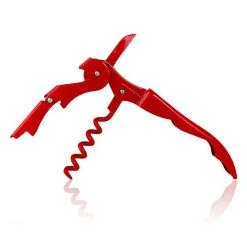 New ✨ BarMan BarConic® Double-Hinged Corkscrew - Solid Red With Red Worm ????