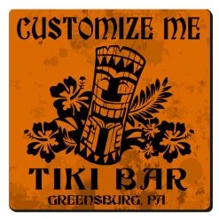 Flash Sale ???? BarMan CUSTOMIZABLE Coaster - 3.5in Square Foam - Tiki Design ???? -BarMan - shop square foam coaster org tiki web1 700x700