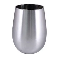Flash Sale ⌛ BarMan Stemless Wine Glass - Stainless Steel - 18 Ounce ????