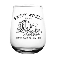 Wholesale ⭐ BarMan CUSTOMIZABLE - Stemless Wine Glass - 17 Ounce - Wine Barrel ???? -BarMan - shop stemless wine glass barrel web 700x700
