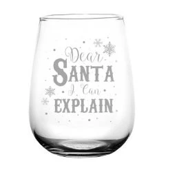 Coupon ✨ BarMan Dear Santa Stemless Wine Glass ????