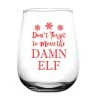 New ???? BarMan Move The Elf Stemless Wine Glass ????