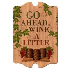 Flash Sale ✔️ BarMan Tavern Shaped Wood Bar Sign - Wine A Little ????