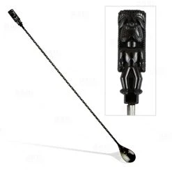 Hot Sale ???? BarMan Olea™ Tiki Butt Ku Gun Metal Plated Bar Spoon - 40cm ????