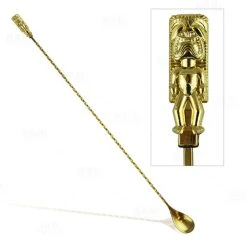 Cheapest ???? BarMan Olea™ Tiki Butt Ku Gold Plated Bar Spoon - 40cm ????