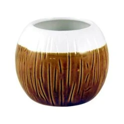 Outlet ⌛ BarMan BarConic® Tiki Drinkware - Ceramic Coconut Mug - 16 Ounce ????