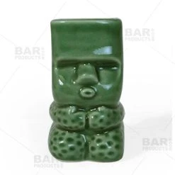 Discount ???? BarMan BarConic® Tiki Drinkware - Shots ✔️ -BarMan - shop tiki man shot glass green front bpc 700x700
