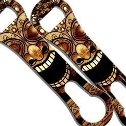 Budget ???? BarMan V-Rod® Bottle Opener - Natural Wood Tiki Man ????