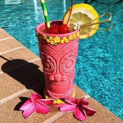 Best deal ???? BarMan BarConic® Tiki Drinkware - Pink Flower Goddess - 12 Ounce ???? -BarMan - shop tiki mug pink lei bpc 6 700x700