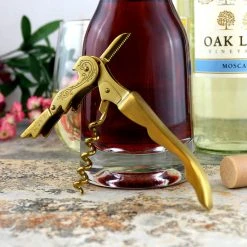 Coupon ???? BarMan Corkscrew - Gold Plated Double Lever W/ Embellished Etching ???? -BarMan - shop twine embellished corkscrew gold bpc 5 700x700