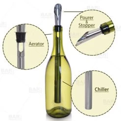 Deals ⭐ BarMan BarConic® Stainless Steel Wine Chiller Stick With Aerator ✔️ 7 Deals ⭐ BarMan BarConic® Stainless Steel Wine Chiller Stick With Aerator ✔️ -BarMan - shop wine aerator with chiller stick 1 700x700