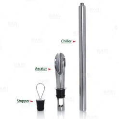 Deals ⭐ BarMan BarConic® Stainless Steel Wine Chiller Stick With Aerator ✔️ 6 Deals ⭐ BarMan BarConic® Stainless Steel Wine Chiller Stick With Aerator ✔️ -BarMan - shop wine aerator with chiller stick 2 700x700