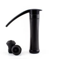 Deals ✔️ BarMan Handled Wine Pump W/ Stoppers (Color Options) ✔️ -BarMan - shop wine stopper black clean 700x700